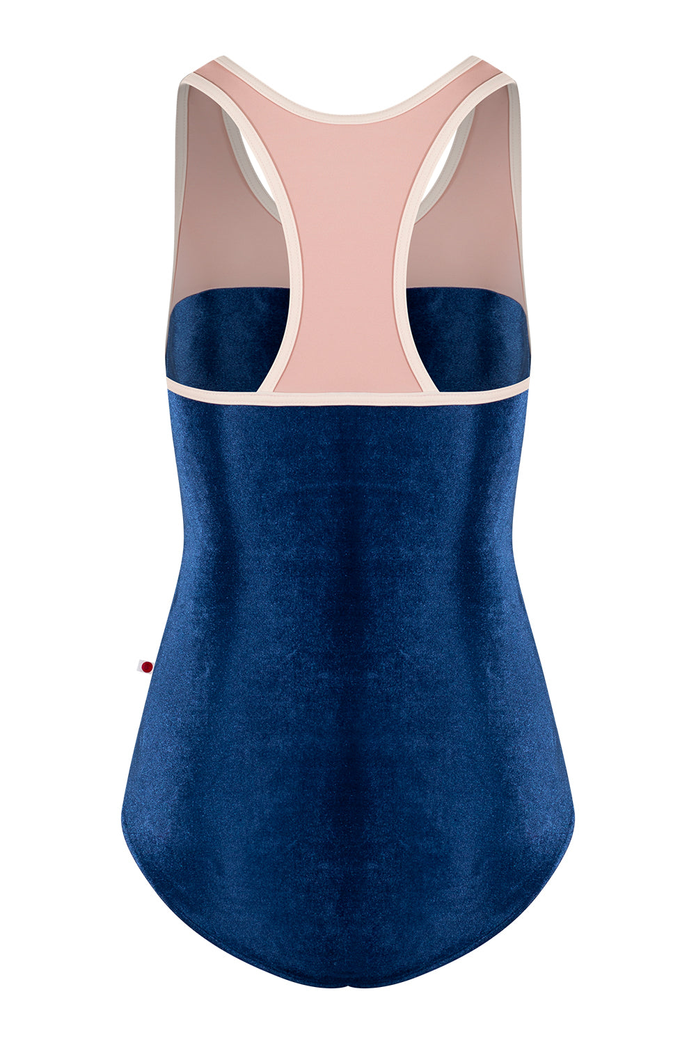 Erica leotard in V-Pisces body color with T-Petal top color and T-Misty Rose trim color