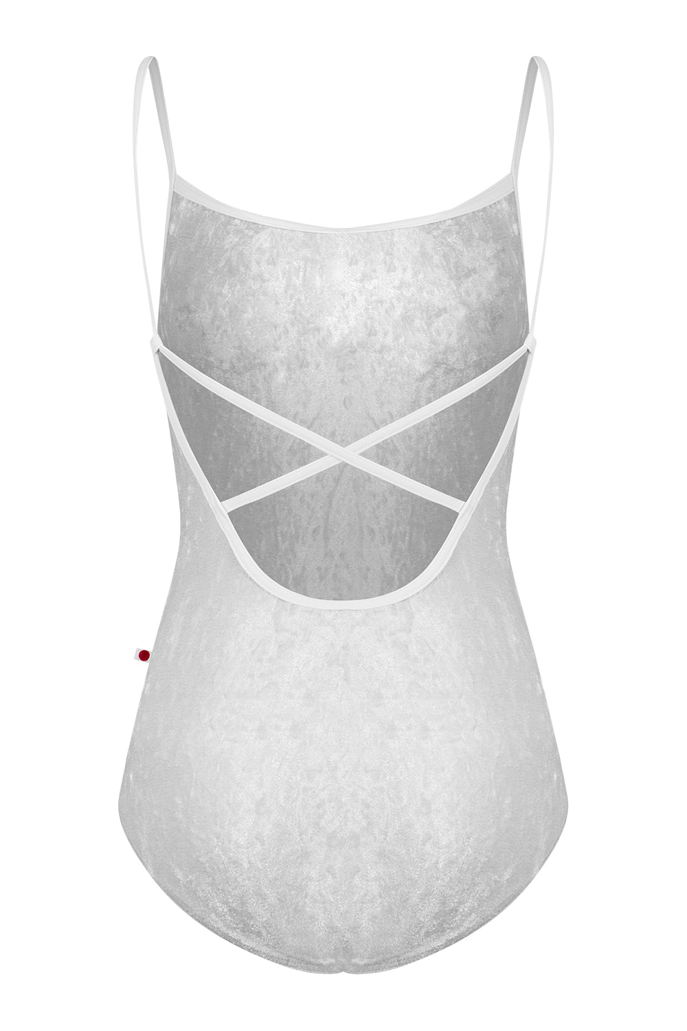 Kids Daniela leotard in CV-Silver body color with T-White trim color