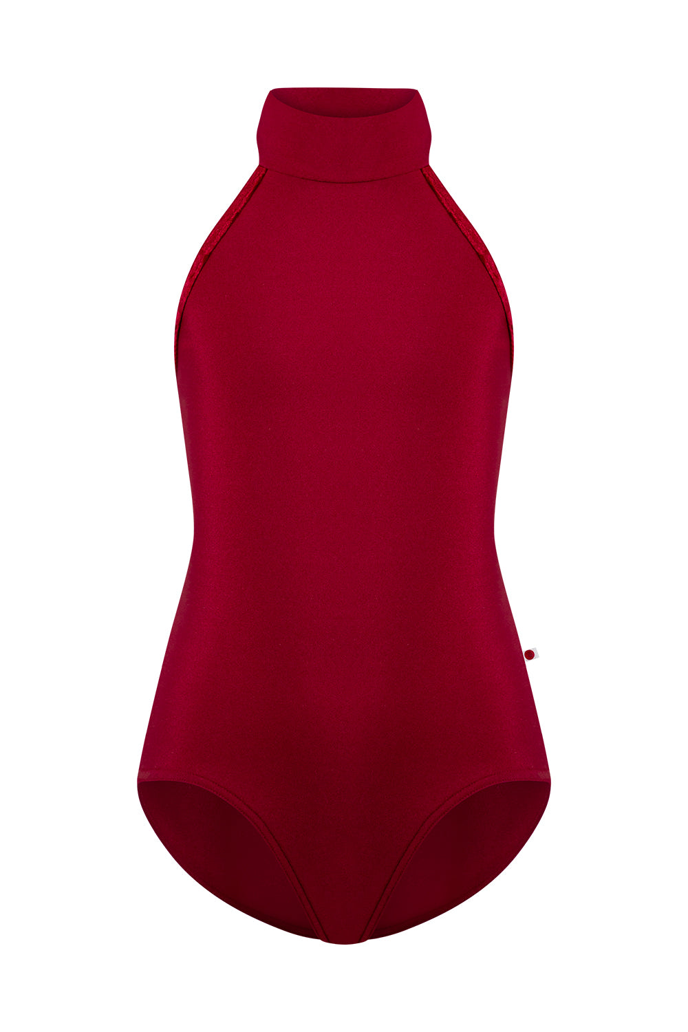 Kids Sarah leotard in N-Berry body color with CV-Dark Red trim color 