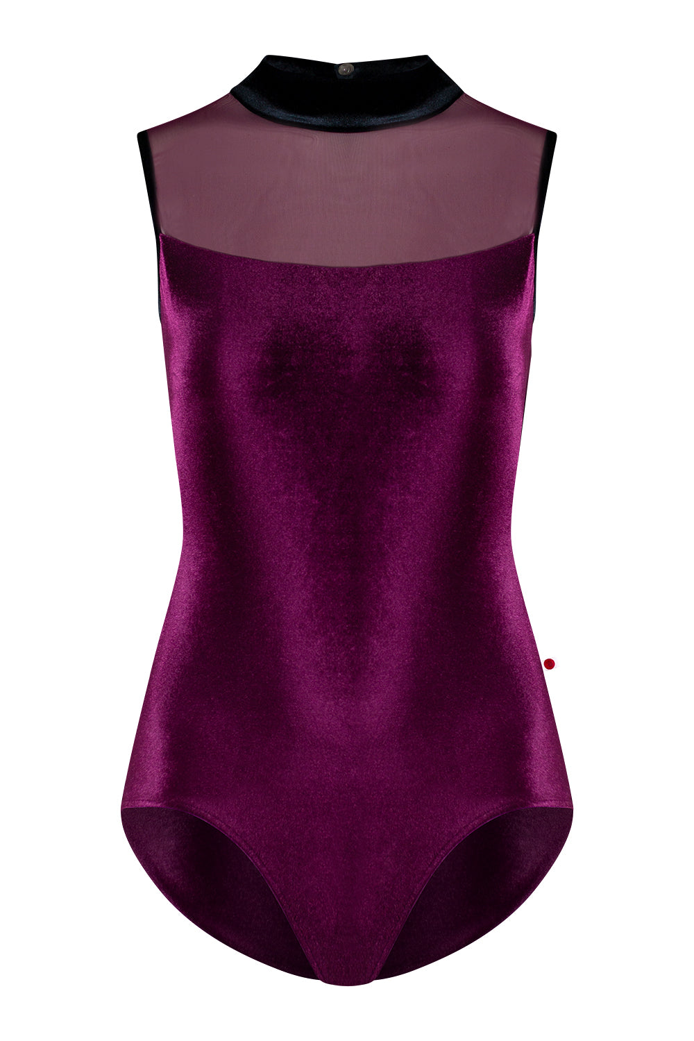 Camila leotard in V-Roxy body color with Mesh Opera top color and V-Black trim and collar color