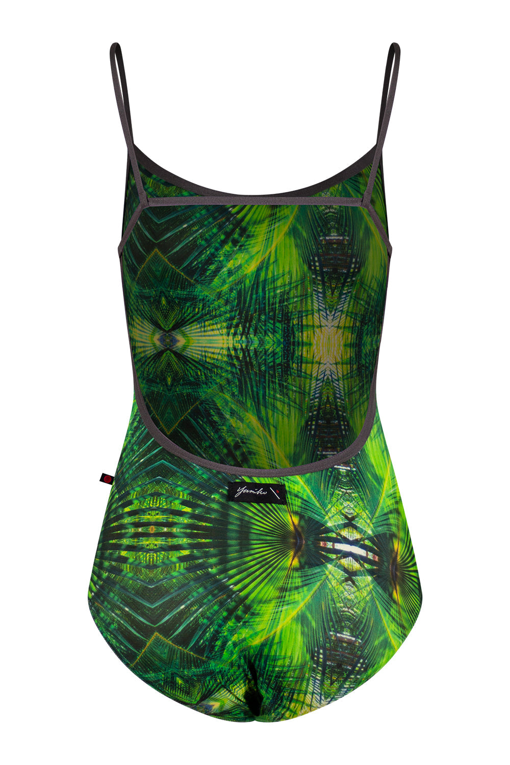 Tamara Black Label leotard in Forest Emerald body color with N-Shadow trim color and EXTRA-HC variation