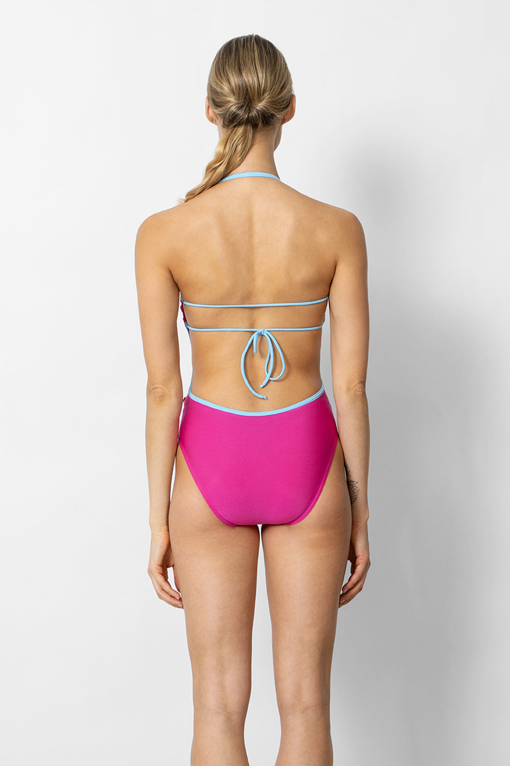 Kate leotard in N-Awareness body color with T-Pool trim color and EXTRA-HC variation.