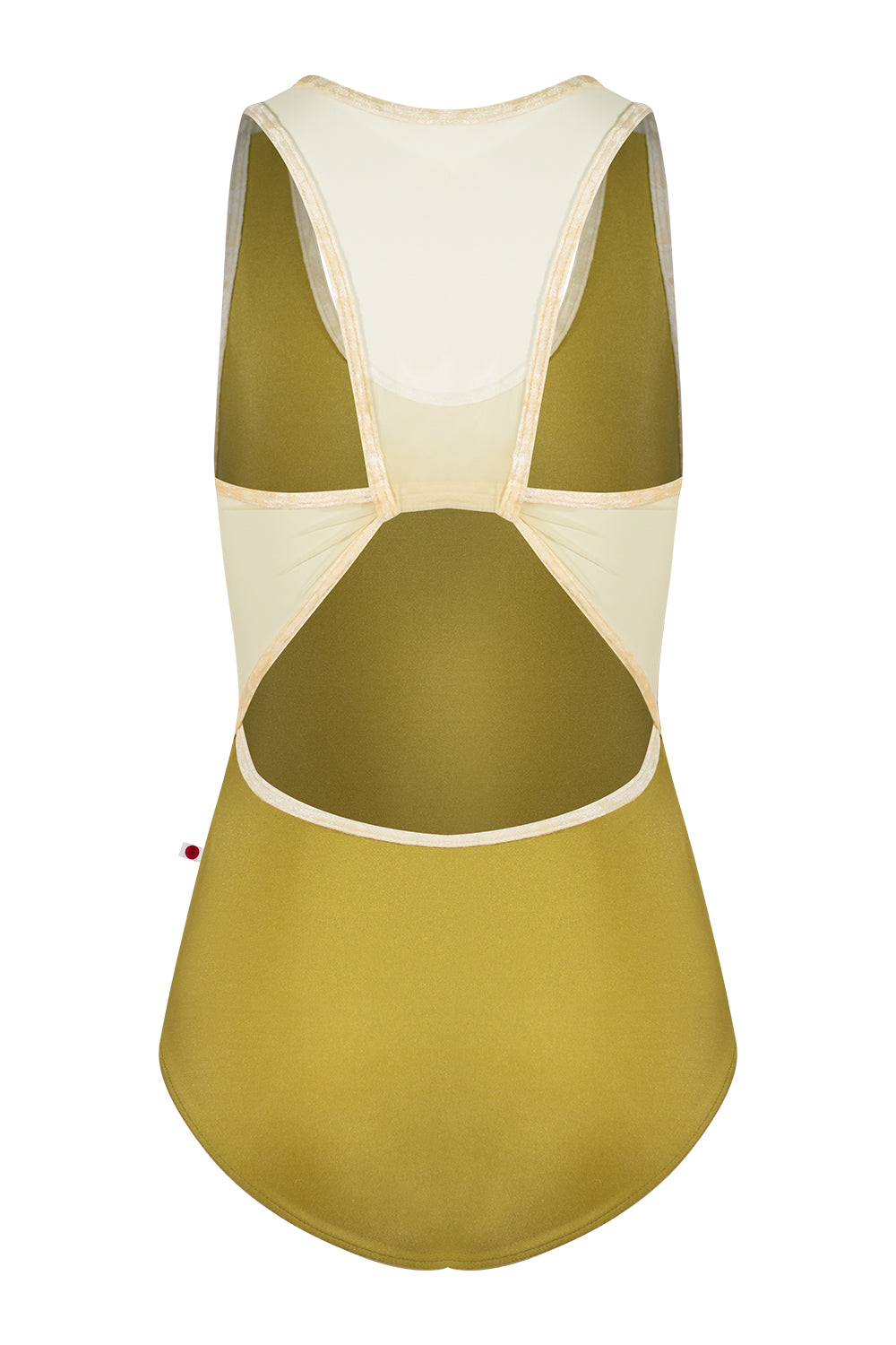 Alex leotard in N-Cricket body color with Mesh Vanilla top color and CV-Vanilla trim color