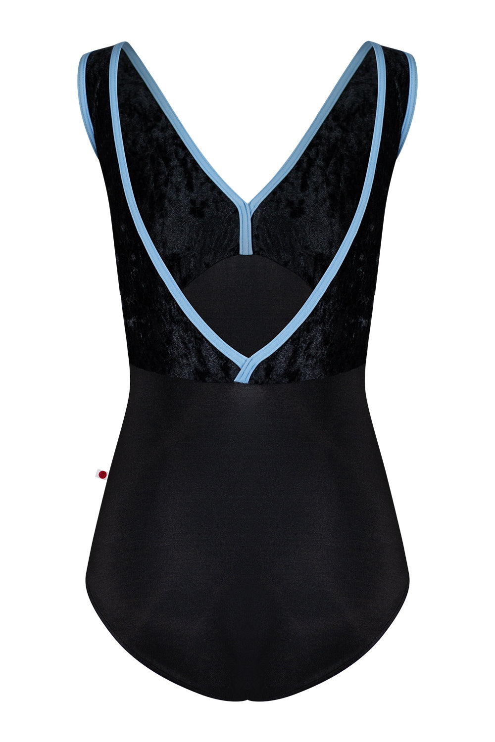 Alicia leotard in N-Black body color with CV-Black top color and N-Moontide trim color