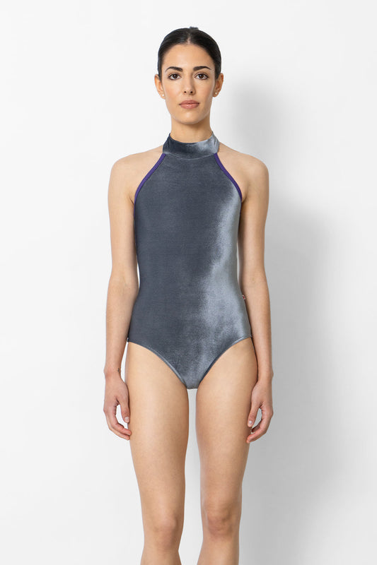 Sarah leotard in V-Steel body color with T-Myth trim color