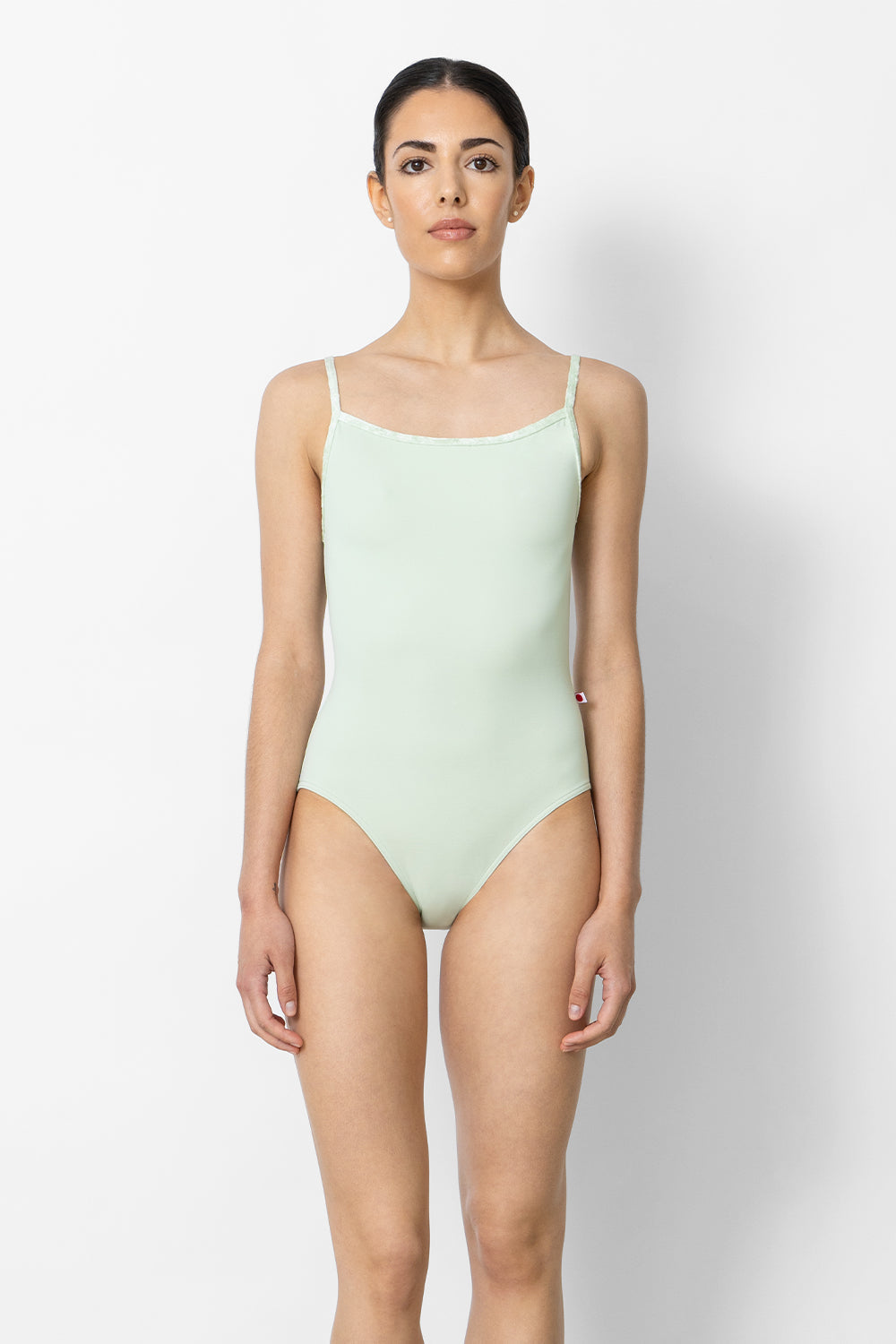 Marisa leotard in T-Pistachio body color with CV-Pistachio trim color