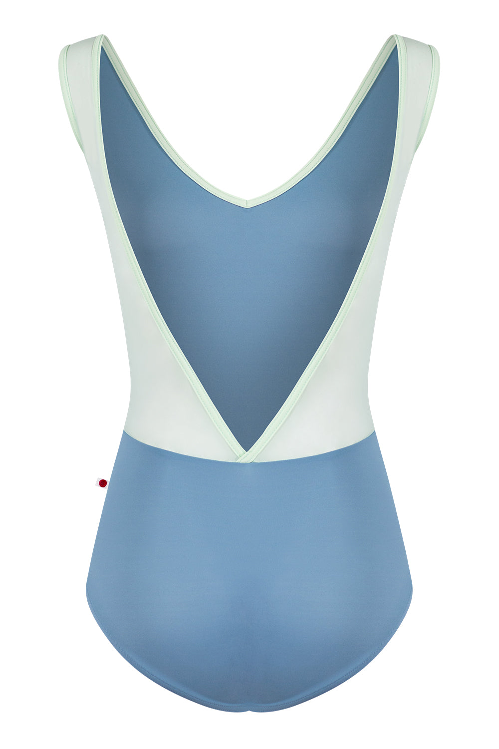 Gina leotard in T-Blue Grey body color with Mesh Whisper top color and T-Pistachio trim color