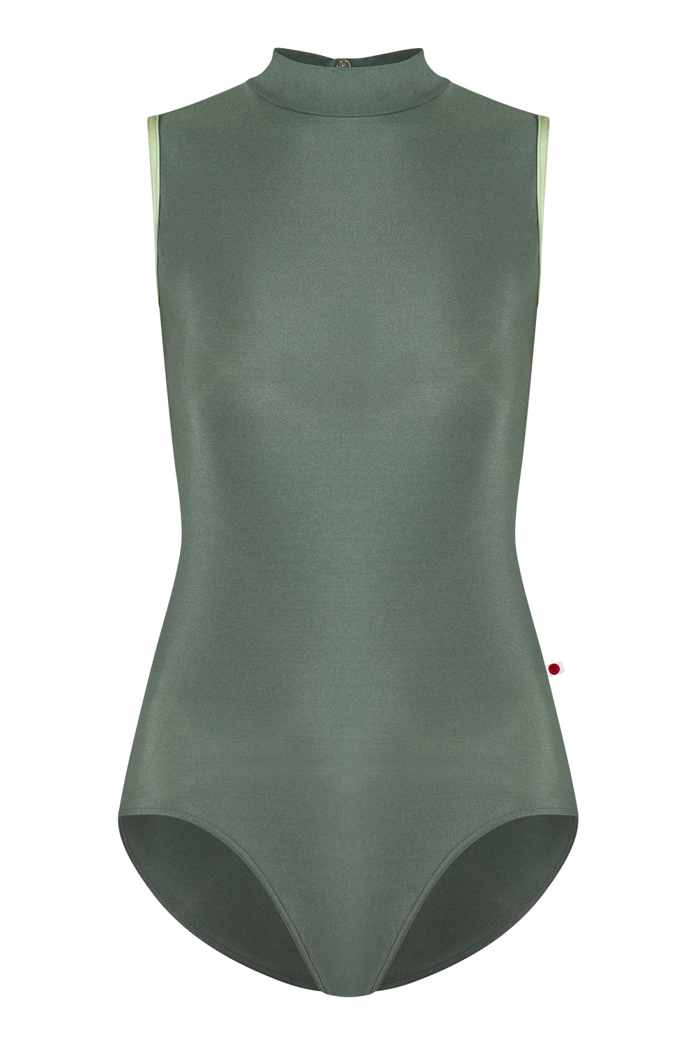 Natasha leotard in N-Sage body color with N-Ginko trim color