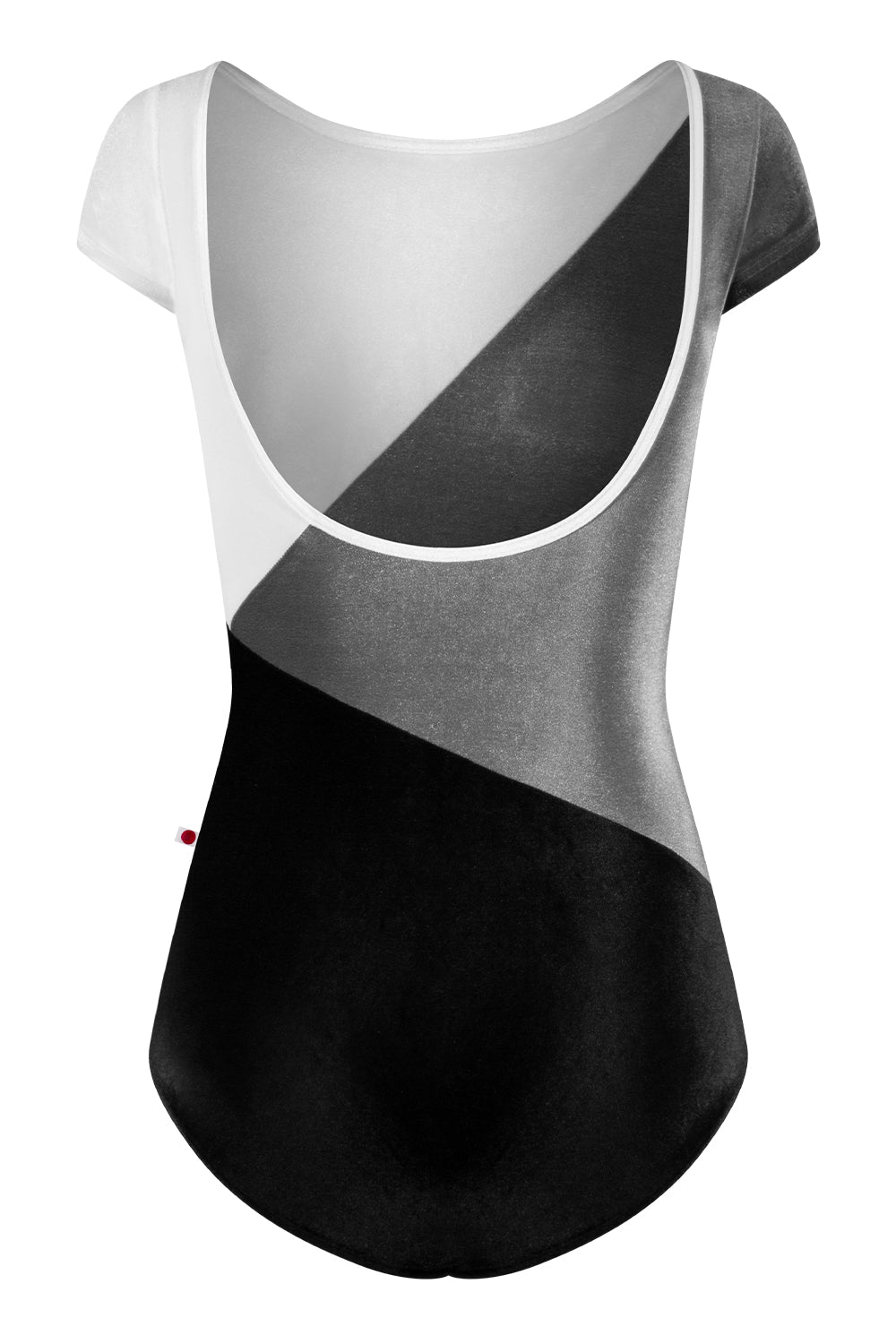 Linear leotard in V-Black bottom color with V-Steel and V-White top colors