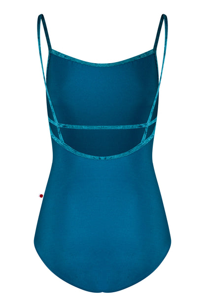 Heather leotard in N-Ottanio body color with CV-Juniper trim color