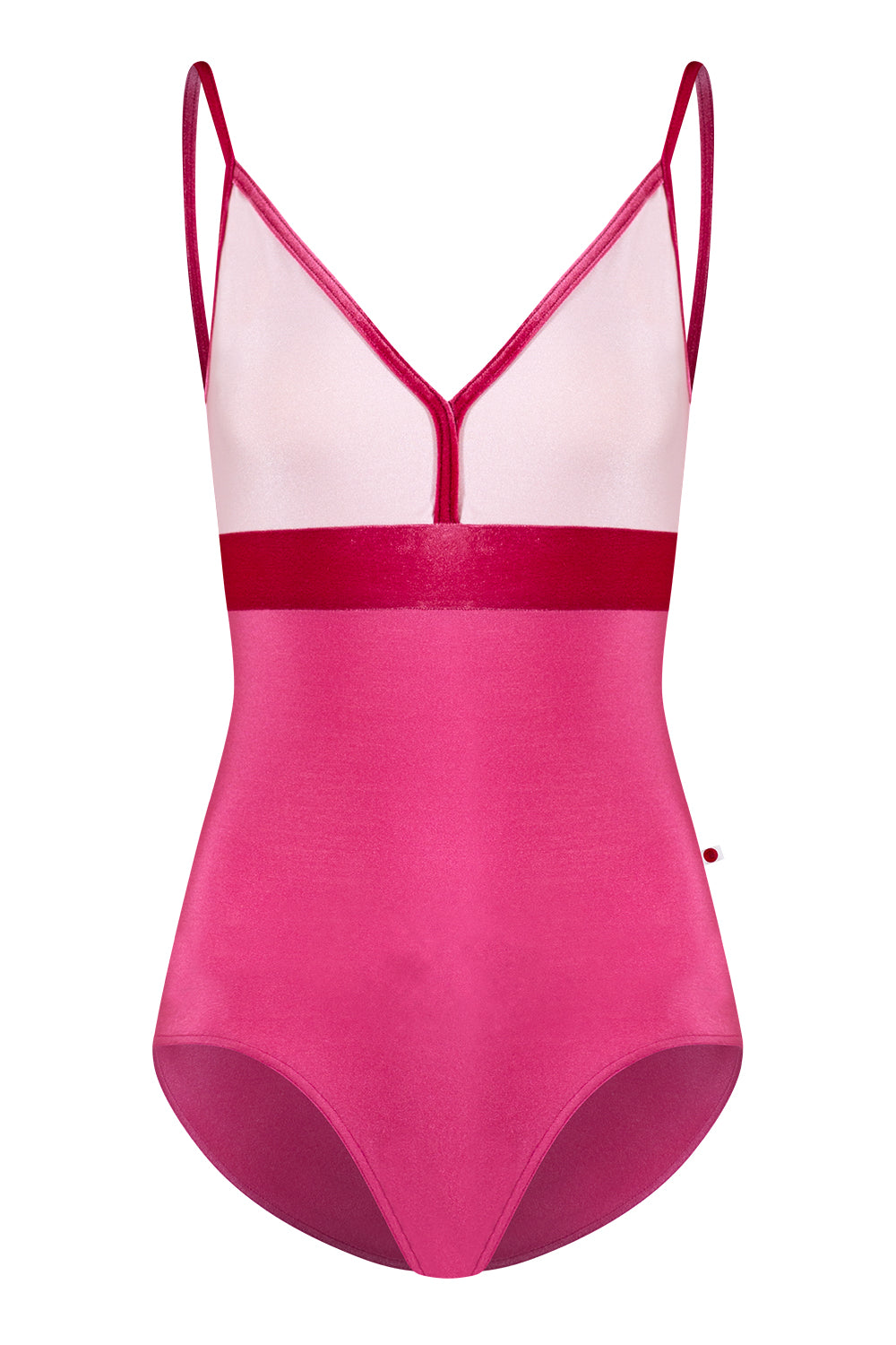 Zoe leotard in N-Waltz body color with N-Rose top color and V-Peony trim & middle band color