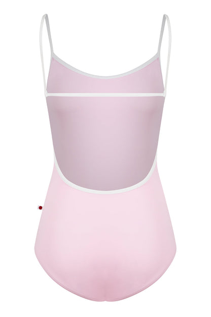 Tamara leotard in T-Rose body color with T-White trim color