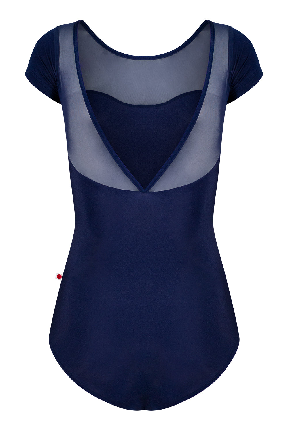 Jane leotard in N-Dark Blue body color with Mesh Dark Blue top color, N-Dark Blue trim color and N-Dark Blue short sleeves