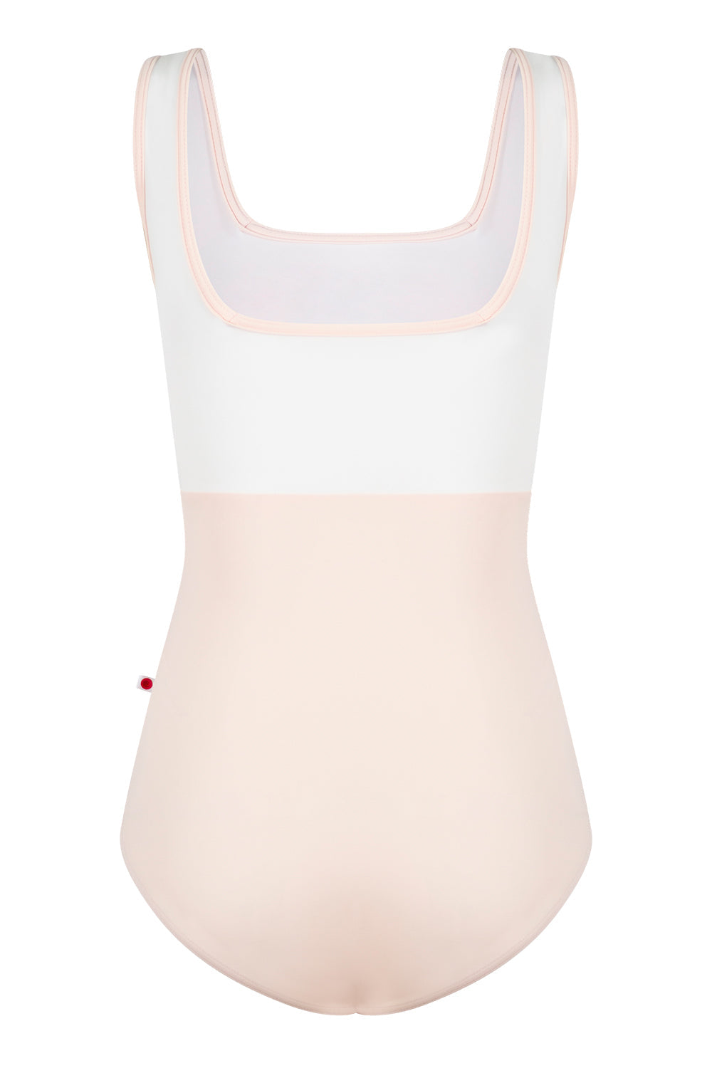 Marieke Duo leotard in T-Misty Rose body color with T-White top color and T-Misty Rose trim color