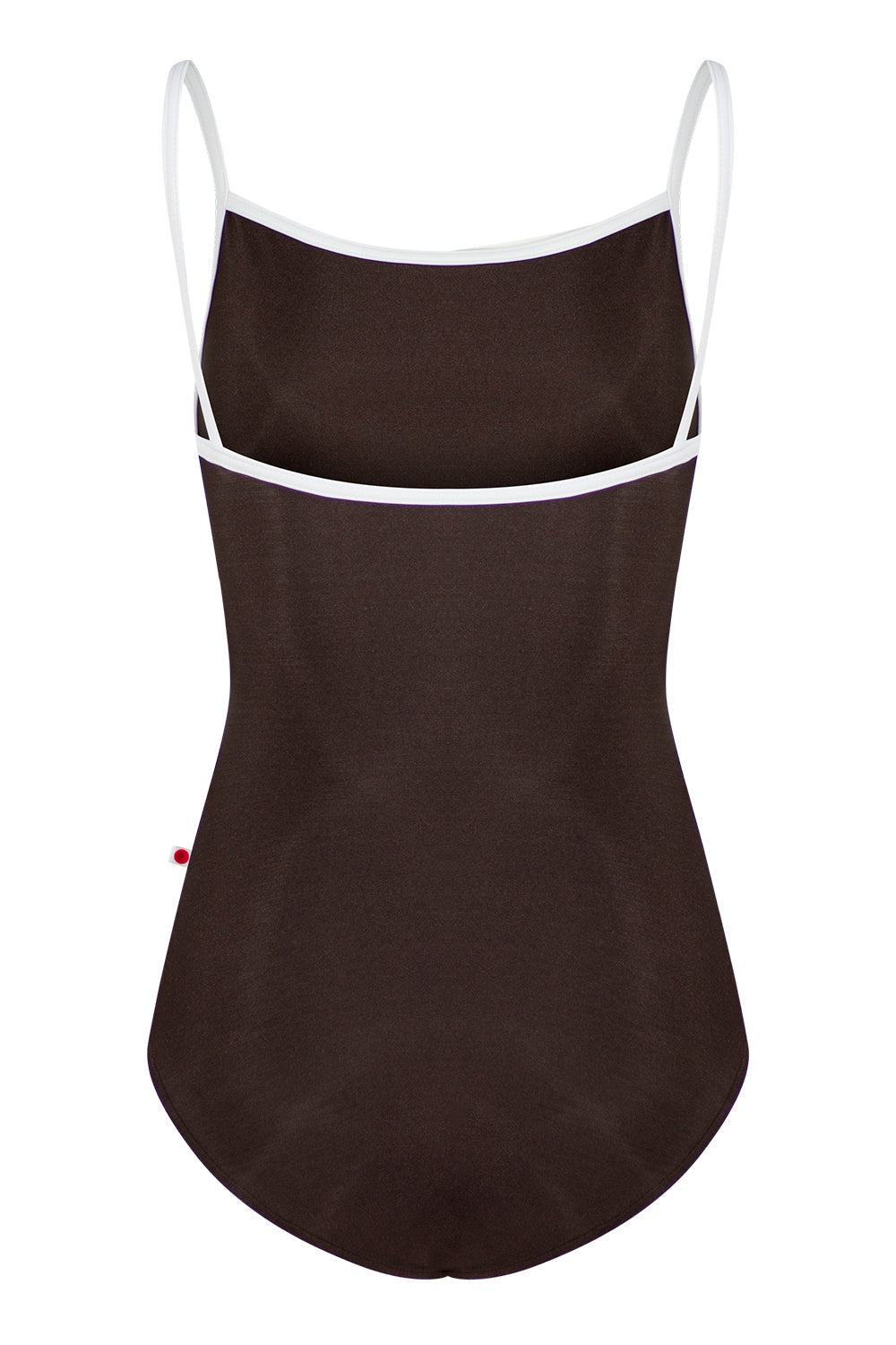 Marisa leotard in N-Espresso body color with T-White trim color