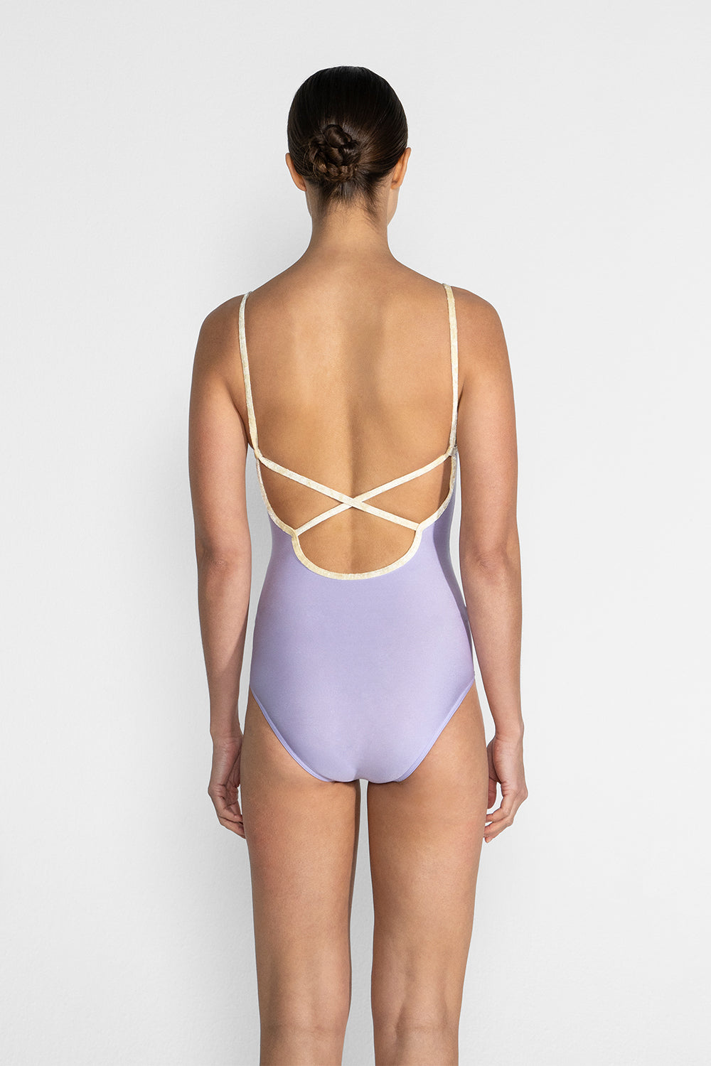 Daniela leotard in N-Poem body color with CV-Vanilla trim color