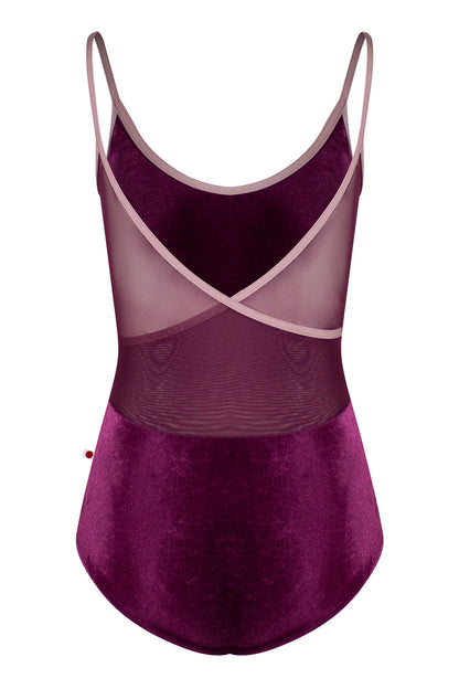 Fiona leotard in V-Roxy body color with Mesh Opera top color and N-Magic trim color