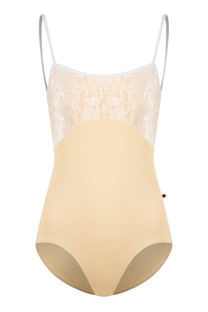 Denise leotard in T-Vanilla body color with CV-Vanilla top color and T-White trim color
