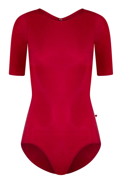 Larissa leotard in N-Berry body & trim color