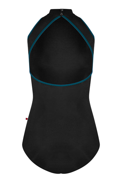 Noe leotard in N-Black body color with T-Zenith trim color
