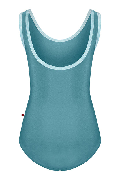 Kids Anna leotard in N-Frost body color with CV-Ice trim color