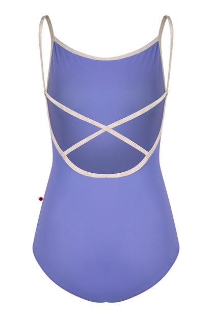 Kids Daniela leotard in N-Lavender body color with CV-Misty Rose trim color
