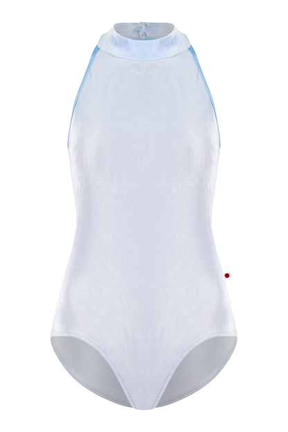 Noe leotard in V-Serenade body color with N-Moontide trim color