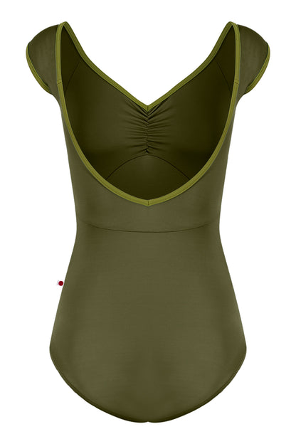 Elli leotard in T-Jungle body & top color color with T-Eden trim color