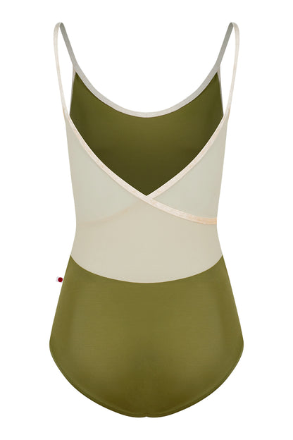 Fiona leotard in T-Eden body color with Mesh Vanilla top color and CV-Vanilla trim color