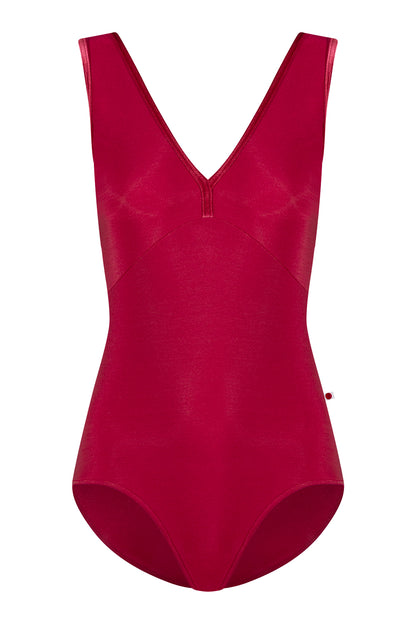 Alicia leotard in N-Berry body & top color with V-Cerise trim color
