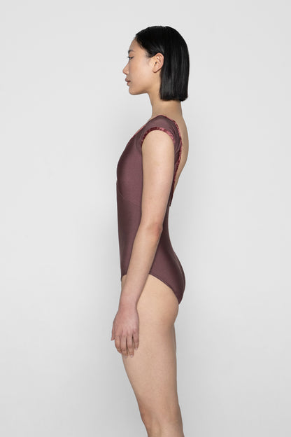 Elli leotard in N-Phoenix body & top color with CV-Garnet trim color