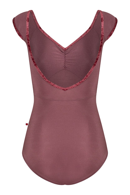 Elli leotard in N-Phoenix body & top color with CV-Garnet trim color