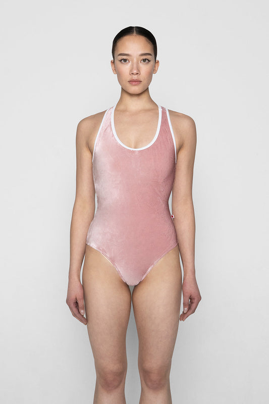 Alex leotard in V-Dreamy body color with T-White trim color
