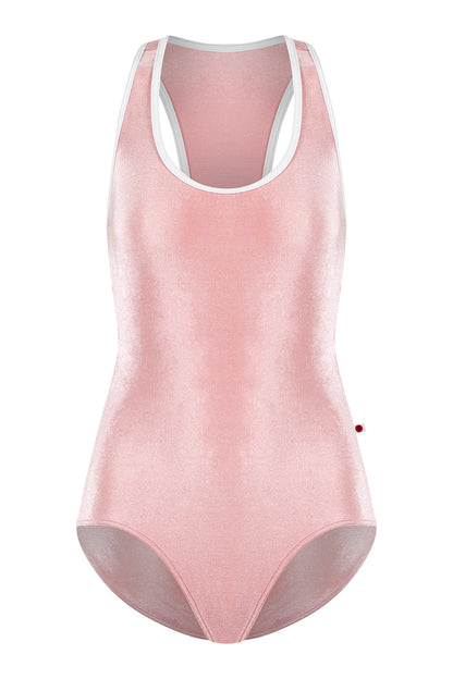Alex leotard in V-Dreamy body color with T-White trim color
