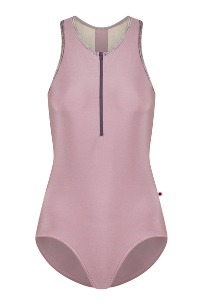 Sasha leotard in N-Magic body color with Mesh Dolce top color and CV-Phantom trim color