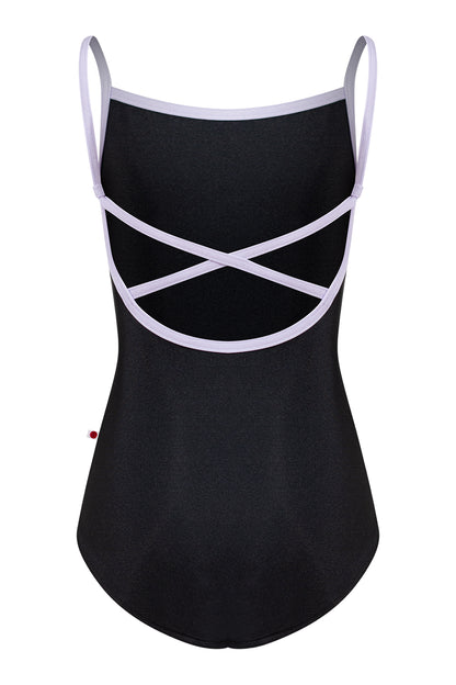 Kids Daniela leotard in N-Black body color with N-Poem trim color