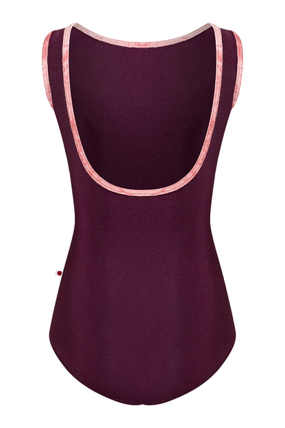 Kids Sofiane leotard in N-Opera body color with CV-Romance trim color
