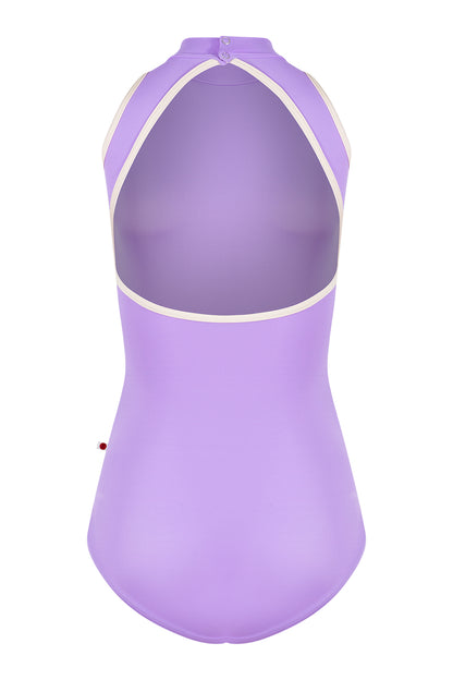 Noe leotard in T-Iris body color with N-Pearl trim color