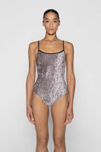 Tamara leotard in CV-Phantom body color with N-Black trim color