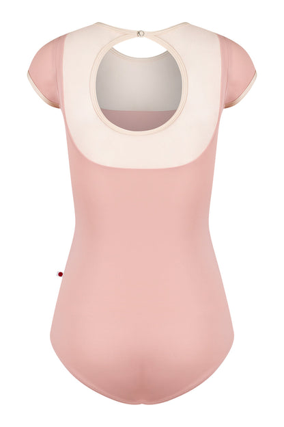 Cynthia Leotard in T-Petal body color with Mesh Blush top color and N-Pearl trim color