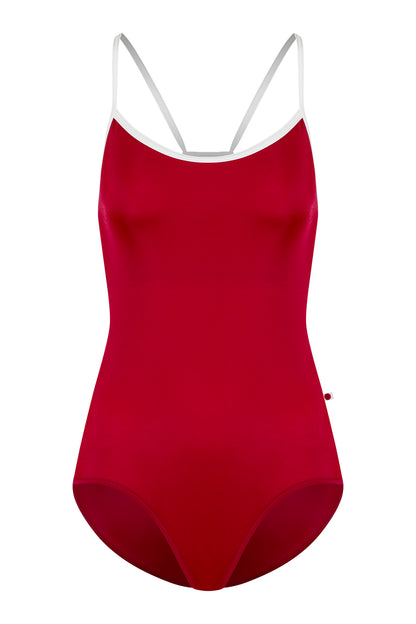 Nadja leotard in T-Babylon body color with T-White trim color