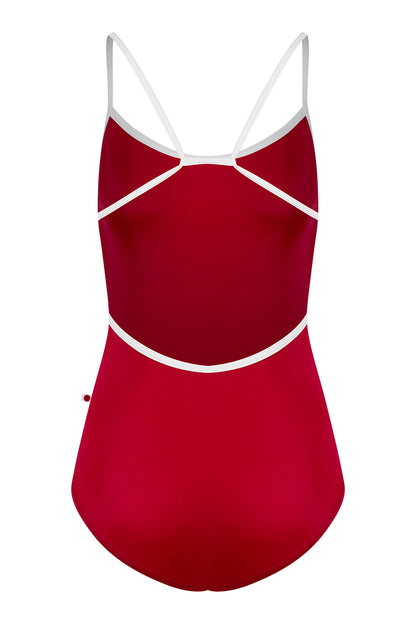 Nadja leotard in T-Babylon body color with T-White trim color