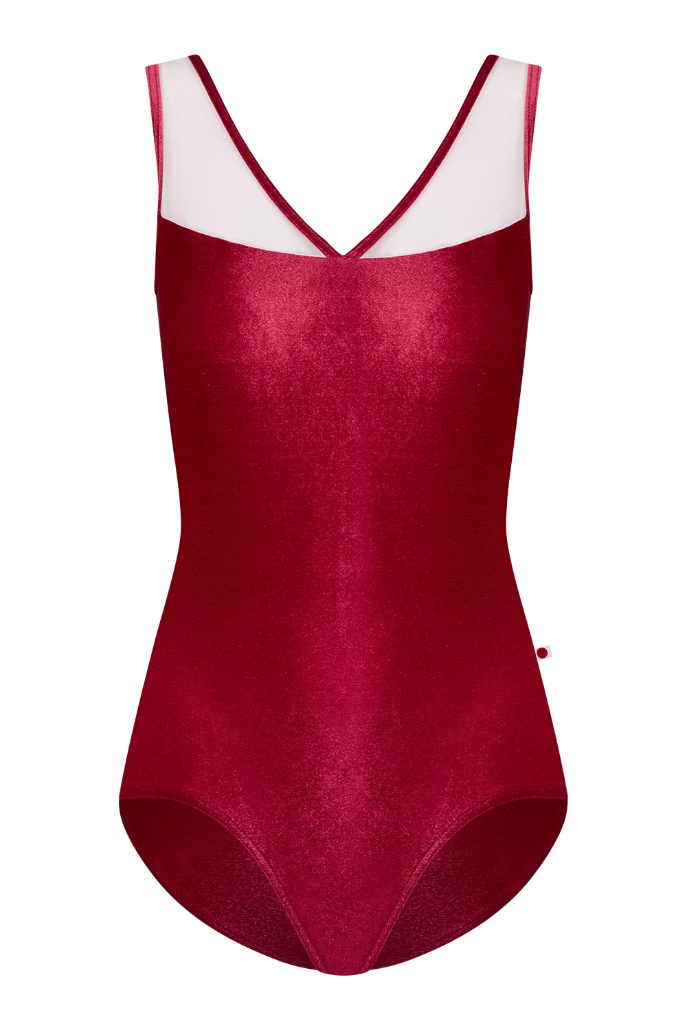 Masha leotard in V-Cerise body color with Mesh Rose top color and V-Cerise trim color