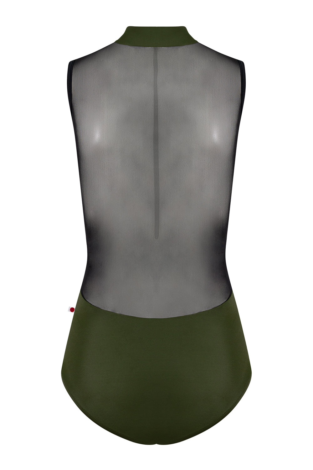 Jessica leotard in T-Jungle body color with Mesh Black top color and T-Black trim & zipper color