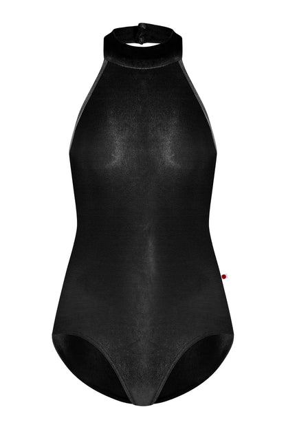 Kids Sarah leotard in V-Black body & trim color