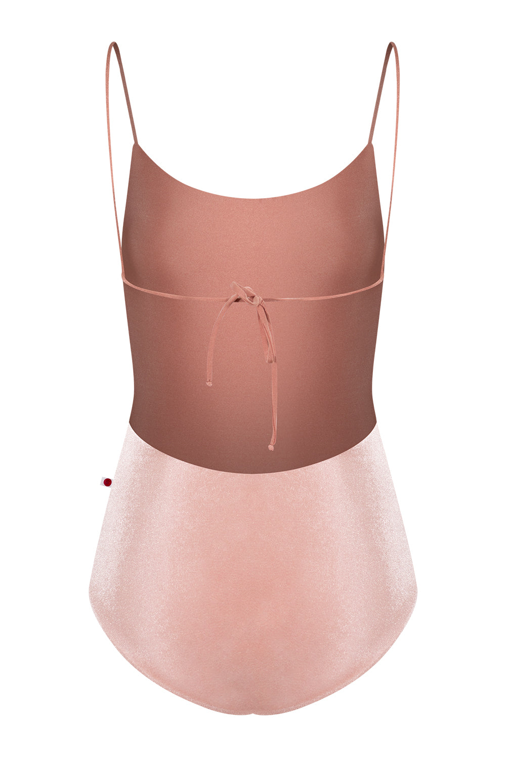 Romy leotard in V-Blush Body color with N-Rosewood inner pannel and N-Rosewood trim color