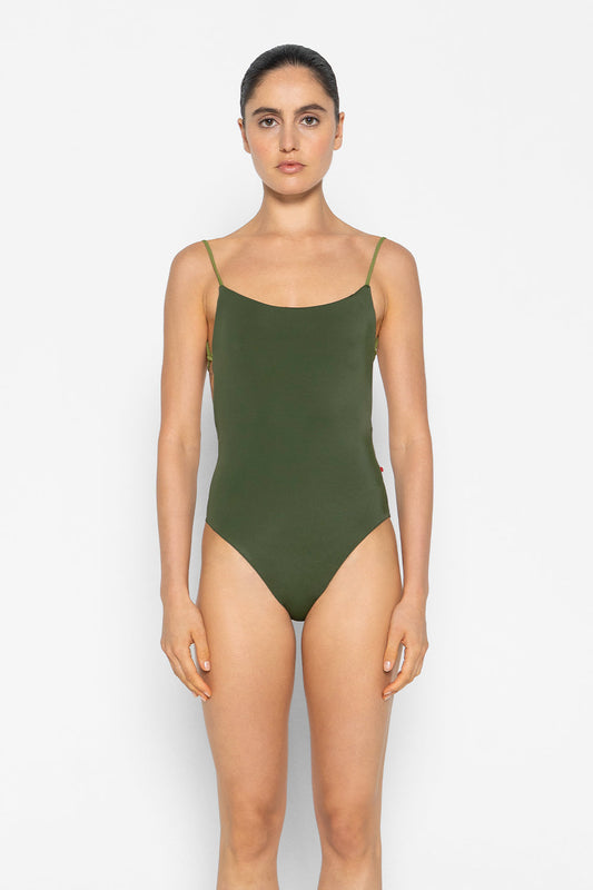 Romy leotard in T-Jungle Body color with N-Cricket inner pannel and T-Eden trim color
