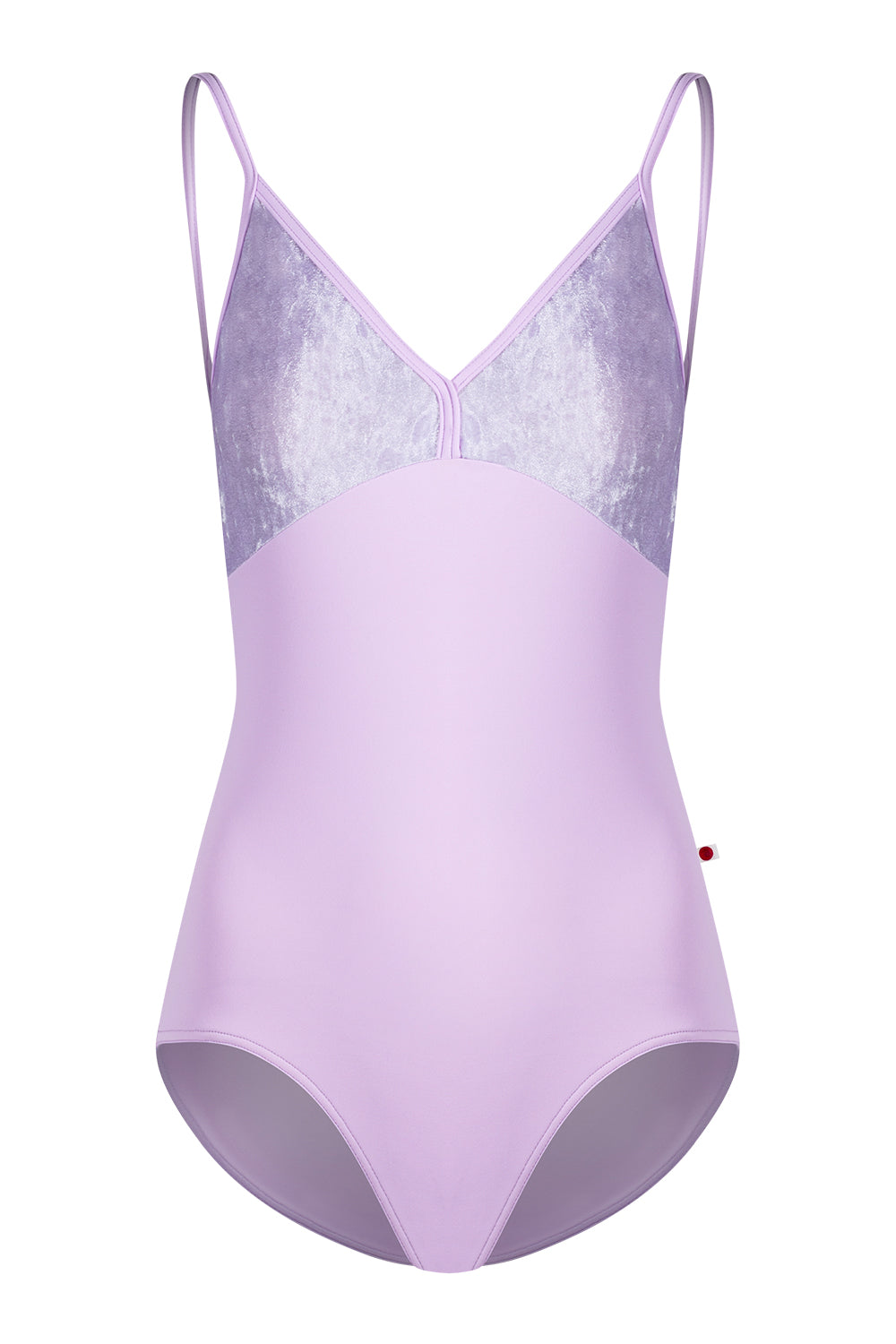 Daria leotard in T-Ribbon body & trim color with CV-Angelic top color
