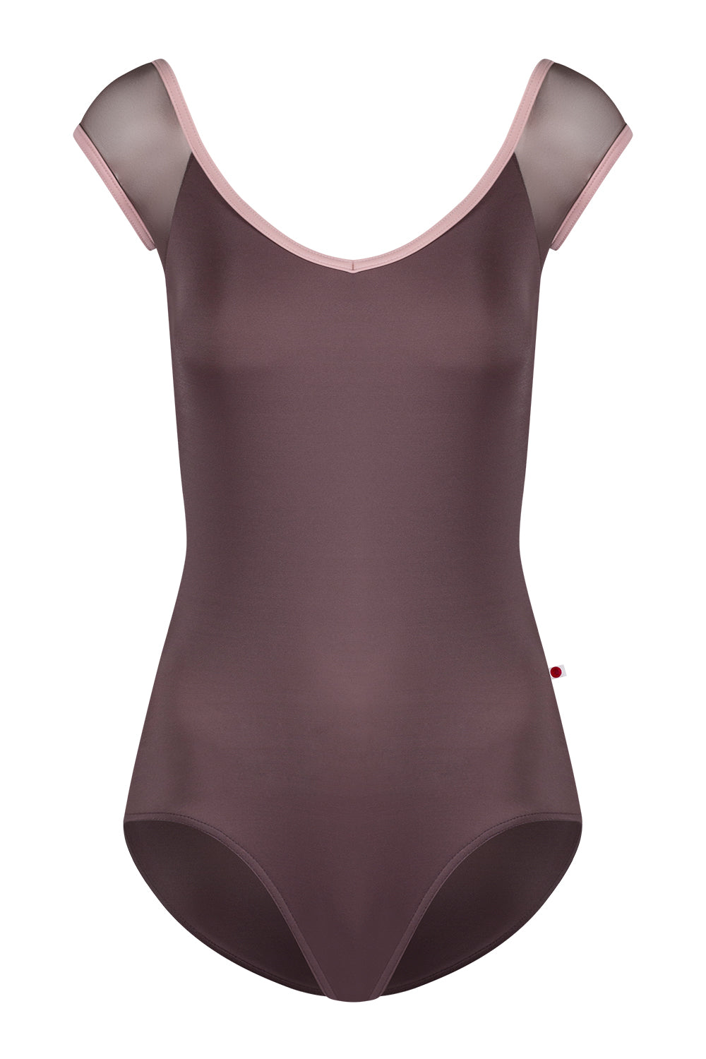 Nina leotard in T-Phantom body color with Mesh Phantom top color and T-Petal trim color