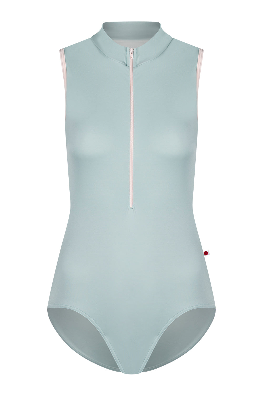 Charlotte leotard din T-Whisper body color with Mesh Whisper top color and T-Misty Rose trim & zipper color